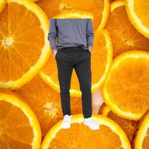 New Under 5'10 Premium Cotton Stretch Chino‎ Black Size 28/25
